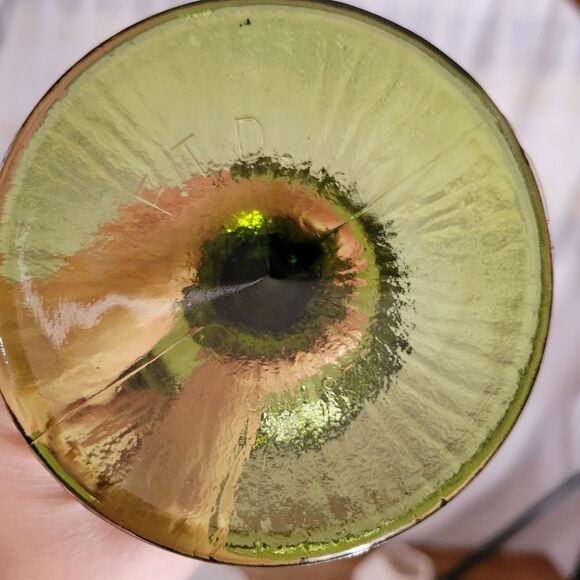 VINTAGE ✨️ FTD Green Pedestal Bowl Dish - Picture 6 of 6